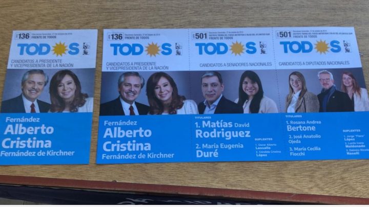Desde el Frente de TODOS alertan sobre la existencia de Boletas Falsas