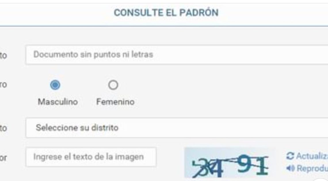 ¿Dónde voto? la consulta al padrón electoral puede realizarse por internet, por teléfono o via SMS.
