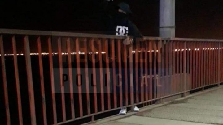 JOVEN ARMADO INTENTÓ QUITARSE LA VIDA TIRANDOSE DEL PUENTE MOSCONI