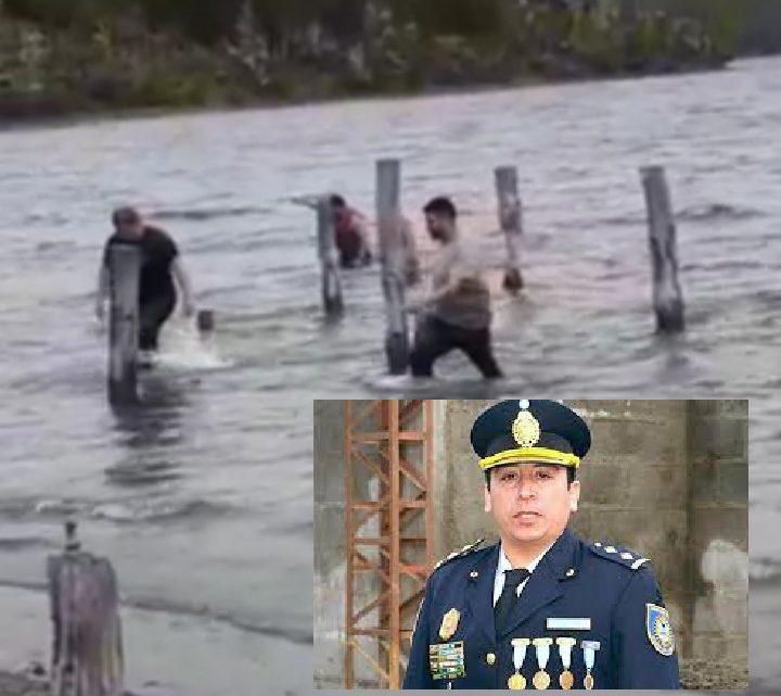 #Comisario #Watssap #MarceloGuerrero un héroe salvo de las aguas frías del #LagoYehuin a un joven Kayakista
