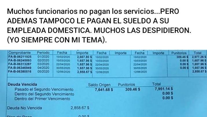 DELEGADA DE TRABAJADORES DOMÉSTICOS DENUNCIÓ QUE SOLORZA NO LE PAGA A SU EMPLEADA DOMÉSTICA