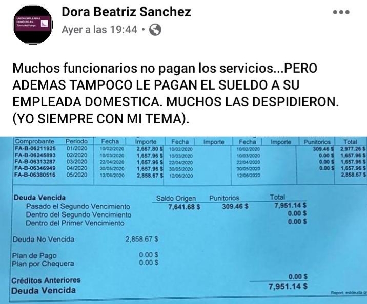 DELEGADA DE TRABAJADORES DOMÉSTICOS DENUNCIÓ QUE SOLORZA NO LE PAGA A SU EMPLEADA DOMÉSTICA DELEGADA DE TRABAJADORES DOMÉSTICOS DENUNCIÓ QUE SOLORZA NO LE PAGA A SU EMPLEADA DOMÉSTICA