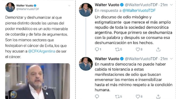 WALTER VUOTO REPUDIÓ EL ATAQUE A LA VICEPRESIDENTA CRISTINA FERNÁNDEZ DE KIRCHNER