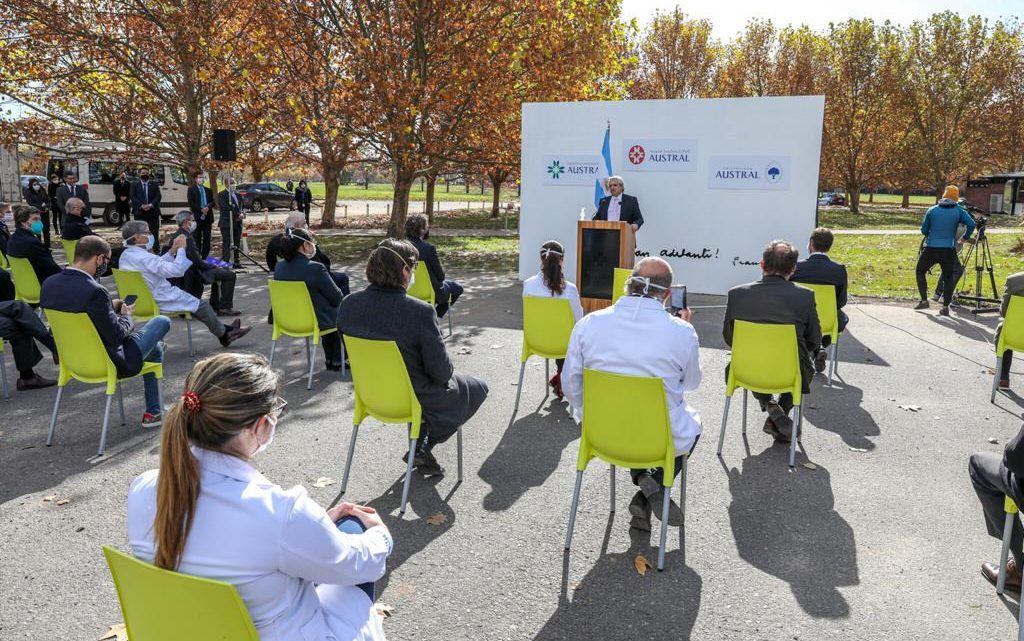 Coronavirus: El Presidente encabezó la puesta en marcha del Hospital Solidario COVID-19 Austral en Pilar