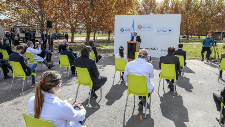 Coronavirus: El Presidente encabezó la puesta en marcha del Hospital Solidario COVID-19 Austral en Pilar