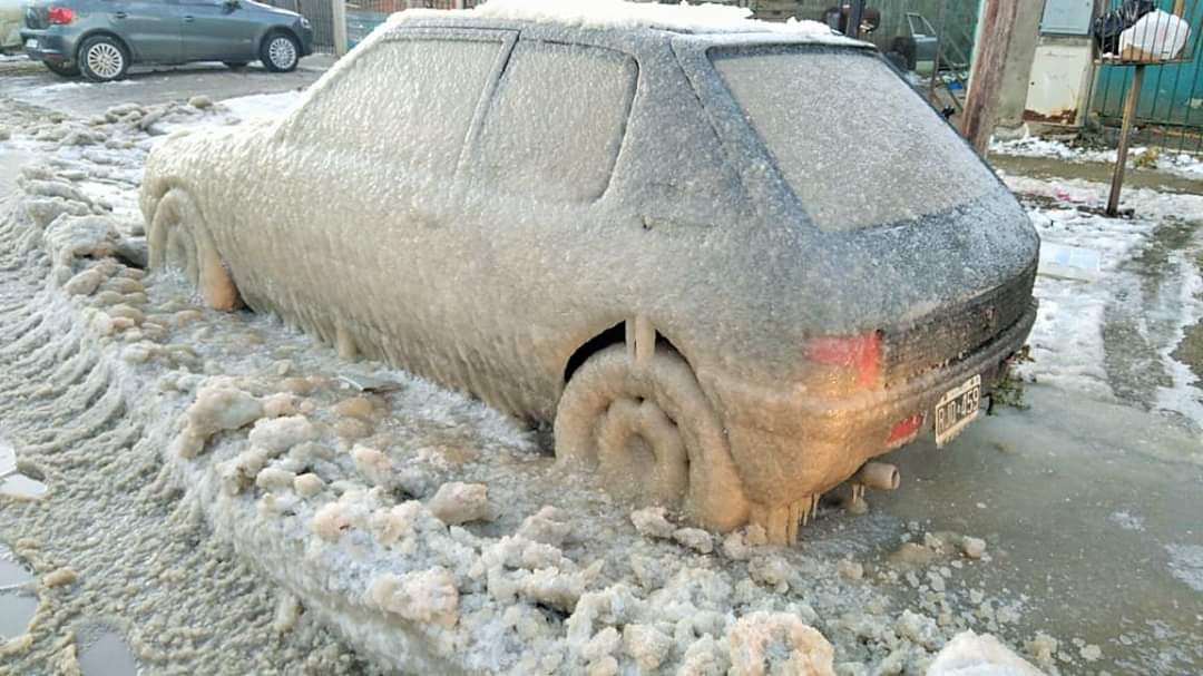 Río Grande, helada: La sensación térmica superó los -20°C Río Grande, helada: La sensación térmica superó los -20°C