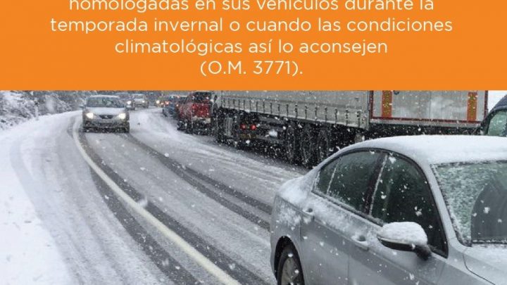 LA MUNICIPALIDAD DE USHUAIA RECOMIENDA EL USO DE CUBIERTAS DE INVIERNO