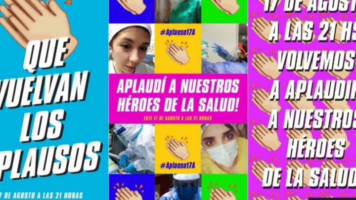 #Aplauso17A Convocan a reconocer a los «héroes de la salud» hoy a las 21