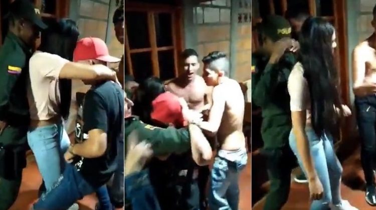 Dos policías debían suspender una fiesta clandestina pero se quedaron bailando Dos policías debían suspender una fiesta clandestina pero se quedaron bailando
