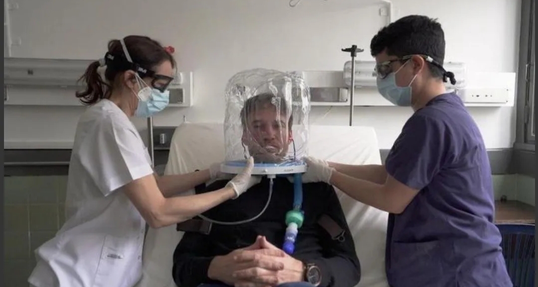 Siete provincias usan cascos de oxígeno para evitar que pacientes con Covid-19 necesiten respirador Siete provincias usan cascos de oxígeno para evitar que pacientes con Covid-19 necesiten respirador