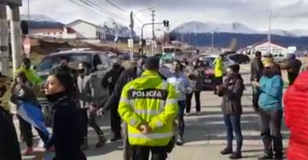 Policia impidio la movilizacion frente a Casa de Gobierno