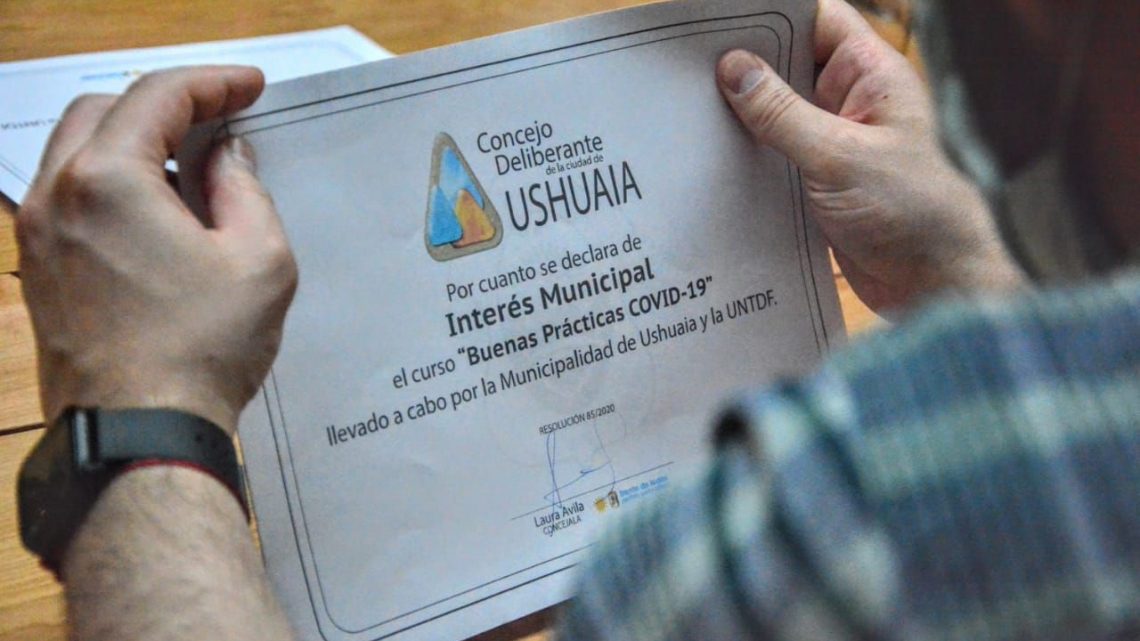 Declararon «de interés» al curso de buenas prácticas COVID-19 de la Municipalidad de Ushuaia