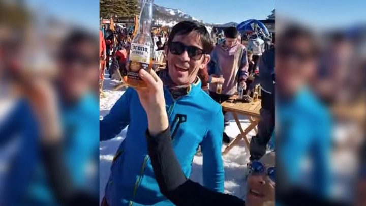 De fiesta en el Cerro Chapelco, sin respetar la cuarentena