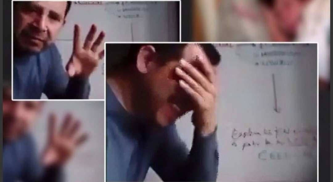 Prendió sin querer la cámara durante clase virtual y el profesor lo vio en situación incómoda