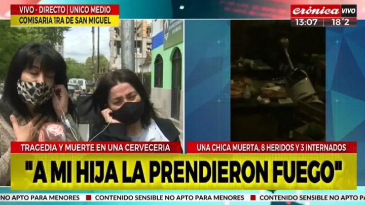 El desgarrador testimonio de la mamá de la joven muerta en explosión del bar: «A mi hija se la comió el fuego»