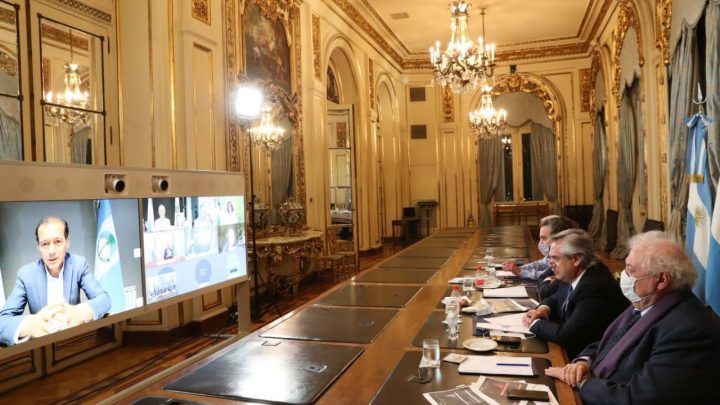 Coronavirus: El presidente Alberto Fernández mantuvo una reunión virtual con gobernadores