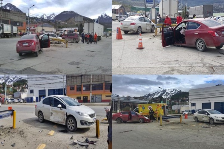 Violento choque en Ushuaia dos heridos Violento choque en Ushuaia dos heridos