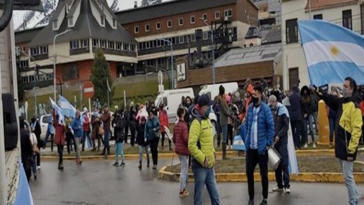 En Ushuaia tambien hubo reclamo contra el gobierno Nacion