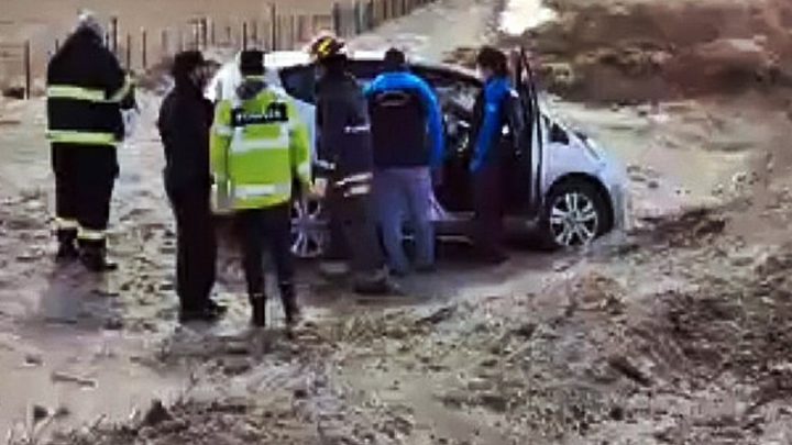 Vehiculo despistado en la Ruta 3