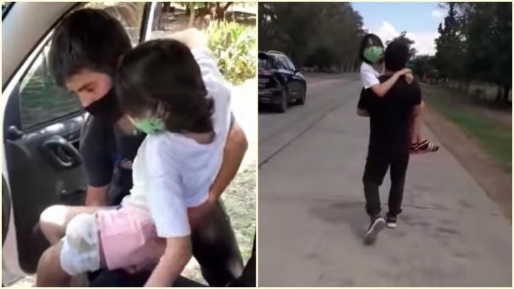 Su hija tiene cáncer, la llevaba en brazos y vivió un dramático momento cuando no lo dejaron cruzar la frontera