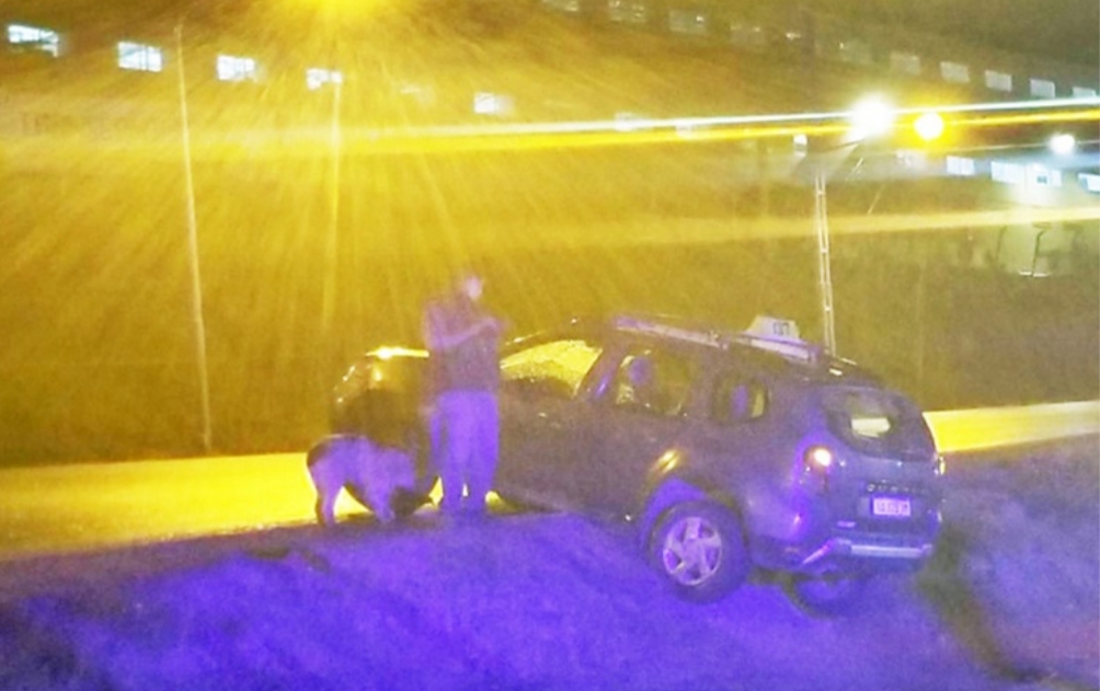 Un despistado y dos conductores demorados en Ushuaia