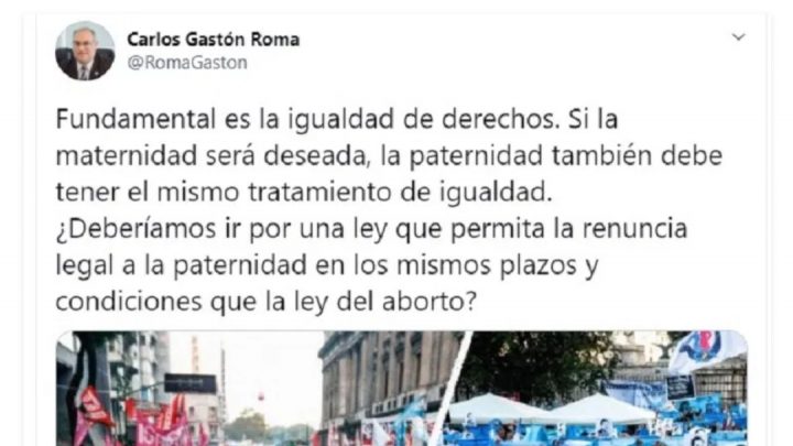 De deudor alimentario a hablar de «derecho a la paternidad»: la insólita publicación de Roma