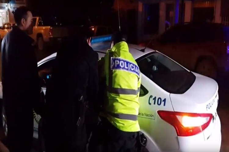 Choco contra unos postes de luz y termino detenido en Ushuaia