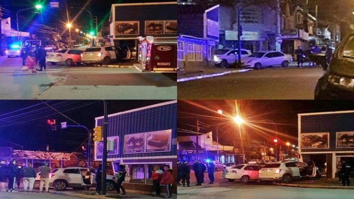 Choque en la madrugada en Ushuaia
