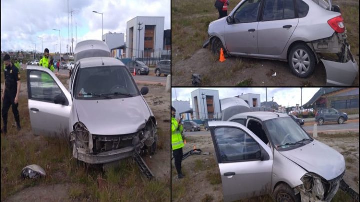Choque contra un poste, despiste y vehiculo incautado en Ushuaia