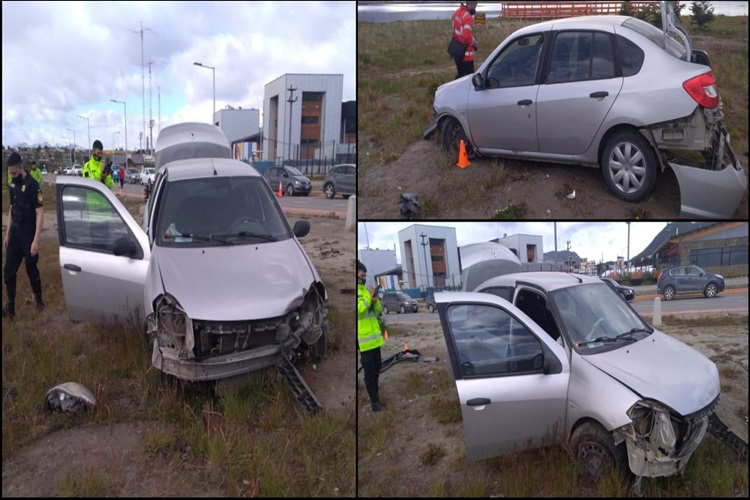 Choque contra un poste, despiste y vehiculo incautado en Ushuaia Choque contra un poste, despiste y vehiculo incautado en Ushuaia