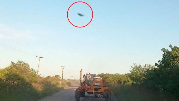 Un productor rural captó un OVNI nítido al terminar de sembrar