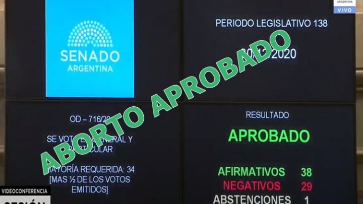 El Senado aprobo el Aborto Legal en Argentina