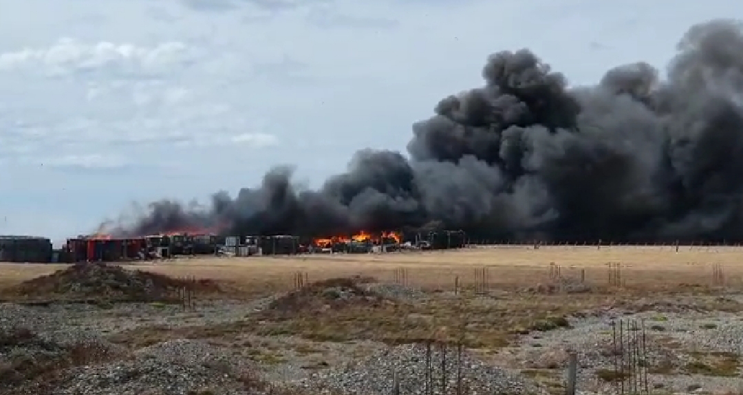 Voraz incendio en la Planta de Tratamiento de Residuos Peligrosos Voraz incendio en la Planta de Tratamiento de Residuos Peligrosos