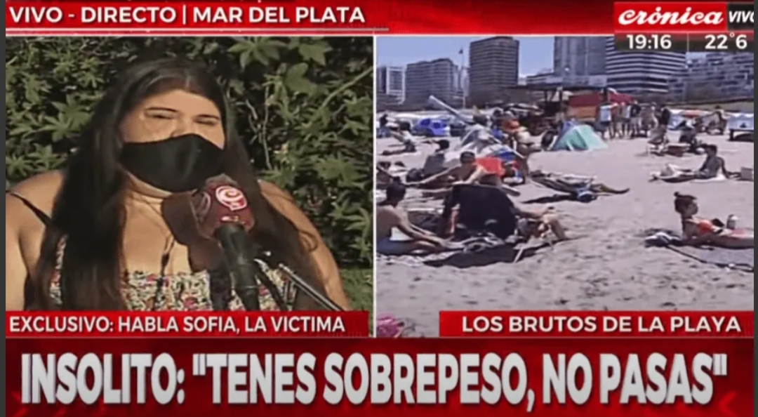 Quiso ir a playa de Mar del Plata y no la dejaron entrar : «Tenes sobrepeso, no pasas»