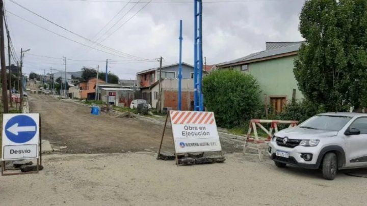 Ushuaia: Corte en la calle Francisco Torres por trabajos de hormigonado