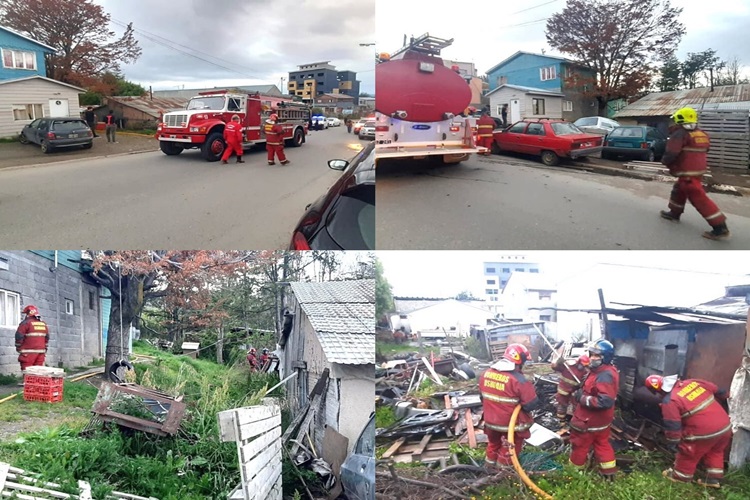 Incendio en Ushuaia en la madrugada