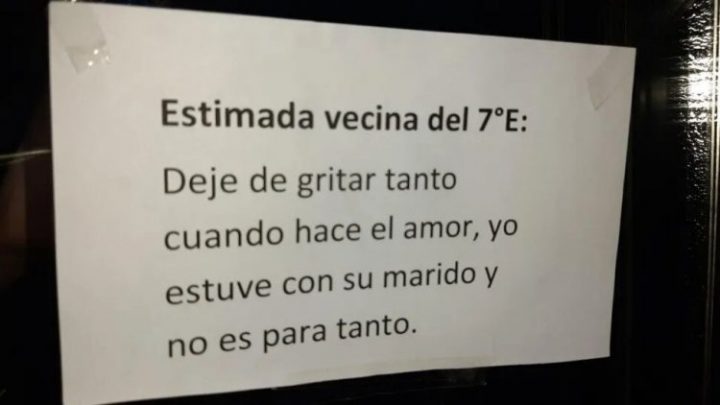 Le pidió a su vecina que deje de gritar cuando tiene sexo con una incómoda confesión: “Estuve con su marido”
