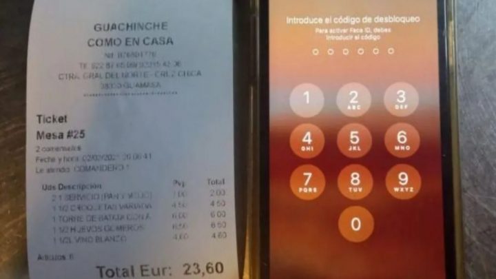 Fue a comer, huyó corriendo sin pagar y se olvidó el iPhone X