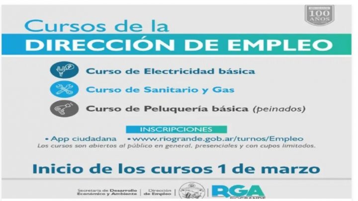 Inscripciones abiertas para los cursos de la Dirección de Empleo