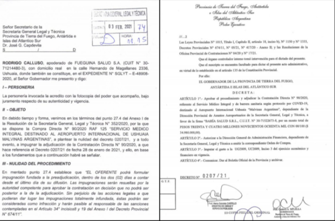 DENUNCIAN IRREGULARIDADES EN LA CONTRATACIÓN DIRECTA DEL SERVICIO MÉDICO DE EMERGENCIA EN EL AEROPUERTO INTERNACIONAL DE USHUAIA.