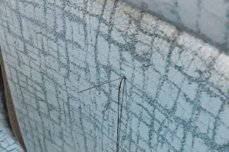 Mujer herida por aguja clavada intencionalmente en asiento de colectivo