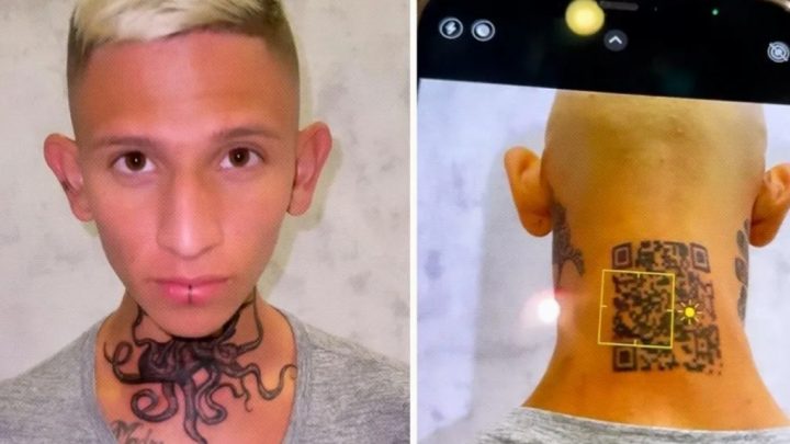 Influencer se tatuó el QR de su Instagram en la nuca y ahora no funciona