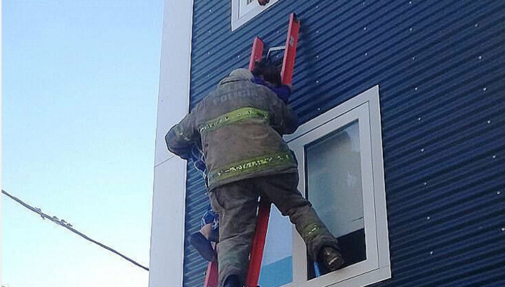Heroicos rescates en un incendio