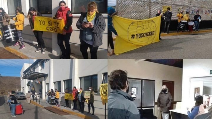 Escrache a un denunciado por abuso sexual al ingreso a Tribunales