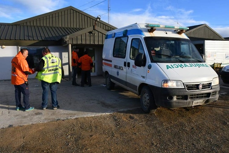 Motociclista accidentado en la Ruta 3
