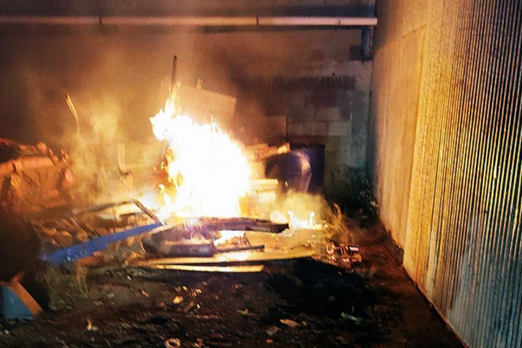 Incendio en la madrugada