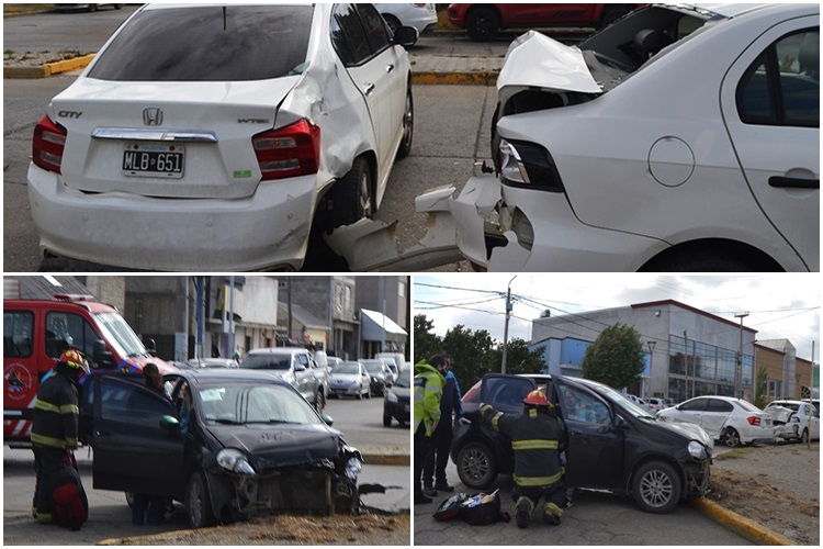 Cuatro vehiculos afectados en una colision
