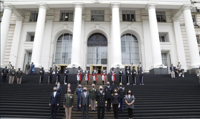 Rossi se reunió con los agregados militares y de Defensa acreditados en el país y reivindicó el valor de la cooperación internacional