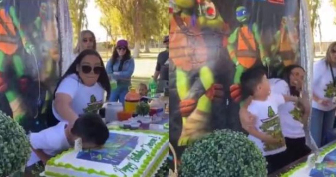 Terminaron a las piñas en una fiesta familiar por ponerle torta en la cara al cumpleañero