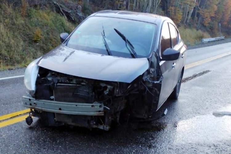 Despiste y choque en la Ruta 3, sin lesionados